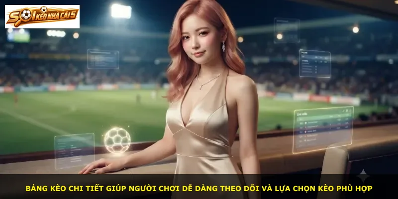 Bảng kèo chi tiết giúp người chơi dễ dàng theo dõi và lựa chọn kèo phù hợp