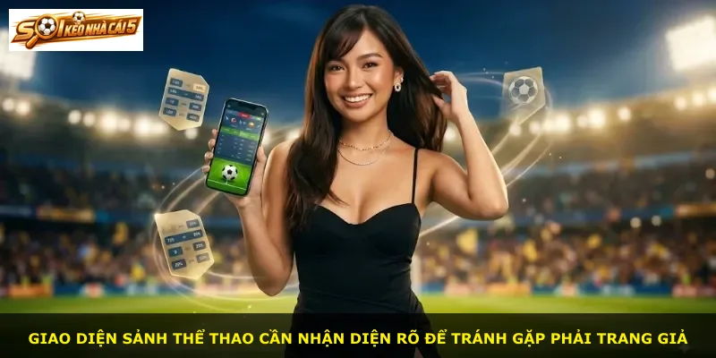 Giao diện sảnh thể thao cần nhận diện rõ để tránh gặp phải trang giả