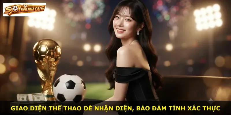 Giao diện thể thao dễ nhận diện, bảo đảm tính xác thực