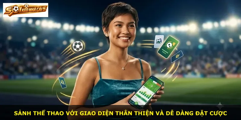 Sảnh thể thao với giao diện thân thiện và dễ dàng đặt cược