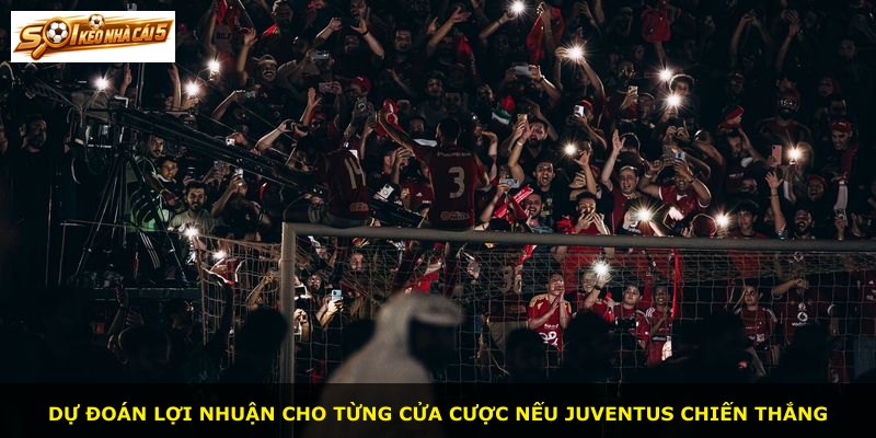 Dự đoán lợi nhuận cho từng cửa cược nếu Juventus chiến thắng