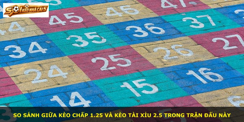 So sánh giữa kèo chấp 1.25 và kèo tài xỉu 2.5 trong trận đấu này